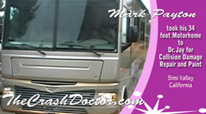 2006 fleetwood bounder 34 foot motorhome auto body repair and paint review and video from www.thecrashdoctor.com