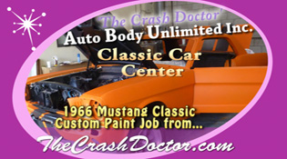 1966 Classic Ford Mustang complete paint restoration job photo from www.thecrashdoctor.com