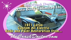 1971 Lotus All Electric custom paint job from www.thecrashdoctor.com