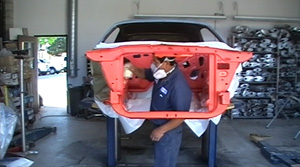 classic 73 dodge challenger engine compartment frame restoration from www.thecrashdoctor.com photo