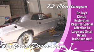 73 dodge challenger classic restoration photo from www.thecrashdoctor.com