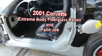 2001 corvette side damage before repair photo from www.thecrashdoctor.com