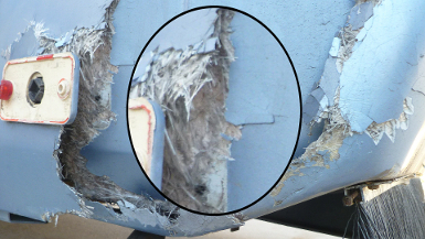 extensive motorhome fiberglass damage repairs