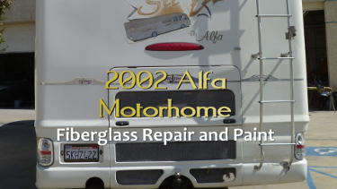 2002 alfa motorhome fiberglass repair paint