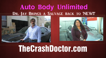 2003 mercedes benz insurance salvage job repaired to like new condition agaio by the west coasts hottest body shop www.thecrashdoctor.com graphic