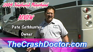 large motorhom body damage repair and paint consumer review video from www.thecrashdoctor.com