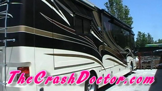 2008 fourty foot Monaco Motorhome paint refinish from dr. jay www.thecrashdoctor.com photo