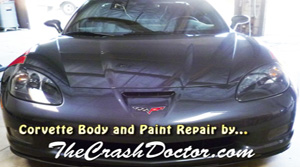 front end bumper repair corvette center grand sport corvette from valencia california by www.thecrashdoctor.com photo