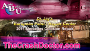 2011 Mercedes Benz collision repair video photo from www.thecrashdoctor.com