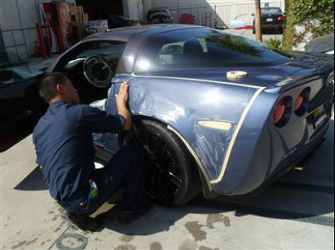 ZR 1 Corvette paint refinish repair carbon fiber from www.thecrashdoctor.com photo