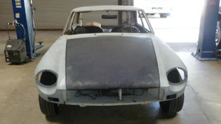 mgb gt european restoration paint job by www.thecrashdoctor.com photo before