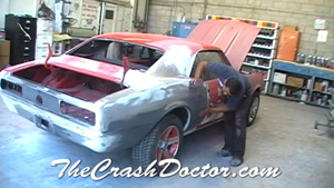 chevy camaro damage to panels and frame photo 