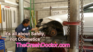 Salvage safety collision repair unibody frame straightening from www.thecrashdoctor.com