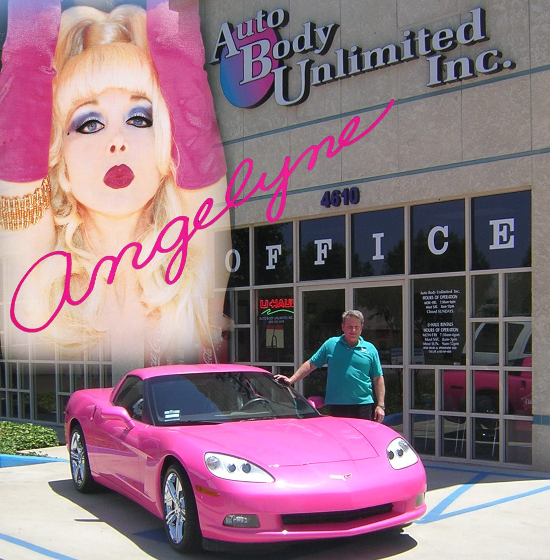 angelyne's 2008 corvette painted by thecrashdoctor.com