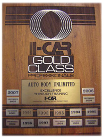 Auto Body Unlimited Inc. an i-car gold auto body paint and repair collision shop www.thecrashdoctor.com