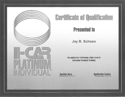 I-CAR Platinum Award auto body shop in simi valley ca from www.thecrashdoctor.com