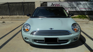 2011 Mini Cooper collision repair after photo from www.thecrashdoctor.com