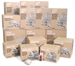 Largest variety of all size moving and storage Uhaul boxes