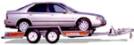 U-Haul Auto Transport Towing Trailer, Simi Valley, Chatsworth, Moorpark, Northridge