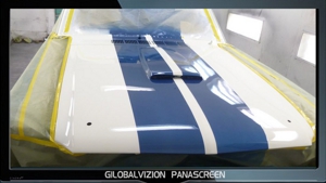 Pint striping on shelby gt350 painting