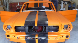 classic ford mustang custom paint job by www.thecrashdoctor.com