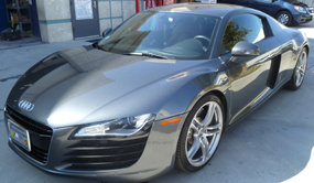Audi R8 sports car paint and body repair from auto body unlimited the crash doctor specialty car body and paint repair center of california www.thecrashdoctor.com photo