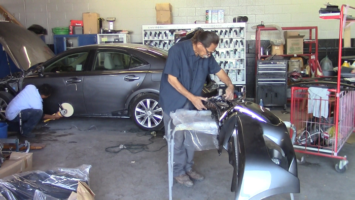2016 Lexus auto body paint repair job