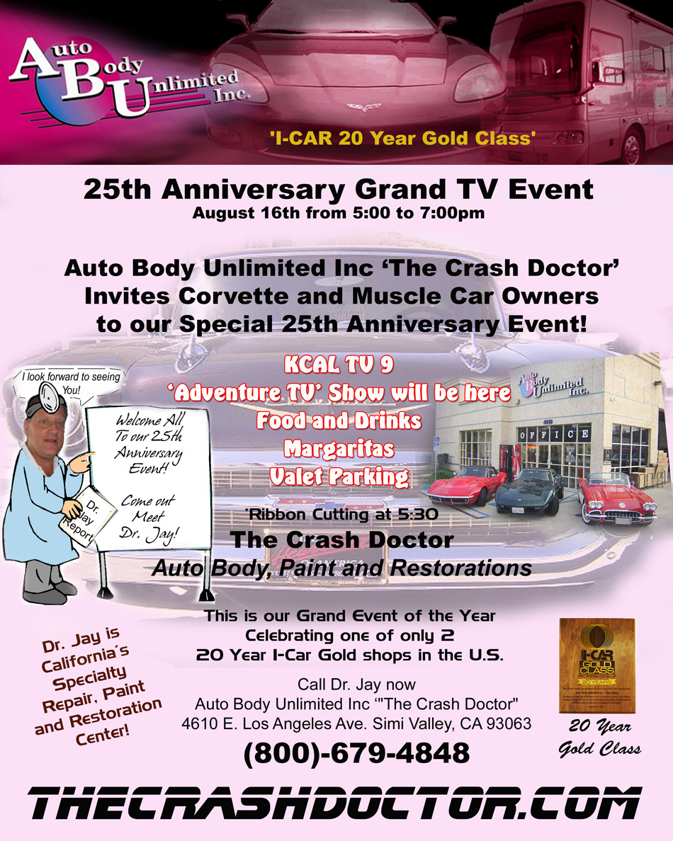 25th Anniversary Event flyer from www.thecrashdoctor.com photo